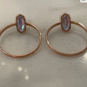 Kendra Scott Rose Gold Earrings with Pink Accents
